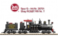 Spur G - Art.No. - 26701 RC & BT RR Shay Steam Locomotive No. 7