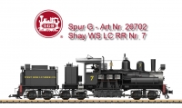 Spur G - Art.Nro 26702 - WSLC RR Shay Steam Locomotive No. 7