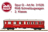 Spur G - Art.N0. 31526 - RhB Express Train Passenger Car, 2nd Class