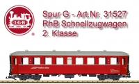 Spur G - Art.No. 31527 - RhB Express Train Passenger Car, 2nd Class