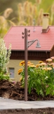 POLA G - Art.No. 333233 - Wooden pole with bracket light, 2 pieces