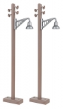 POLA G - Art.No. 333233 - Wooden pole with bracket light, 2 pieces