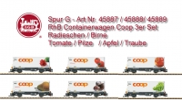 Spur G - 45887-45888-45889 - RhB coop Container Transport Car Set