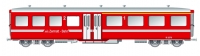 Center entry car - KISS Modellbahn Service Mitteleinstiegswagen - AB 2164 - lange Version Brig Visp Zermatt (BVZ) - BVZ Logo - rote Ausführung  Bei gleichzeitiger Bestellung mehrerer Wagen gleichen Typs werden diese mit unterschiedlichen Wagennummern ausg
