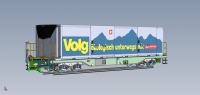RhB Sb container wagon - GW - 2- 10012 - VOLG