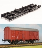 3147200-2 - DR Rollwagen 99-06-41 + Boerman geschlossener Gterwagen - Regelspur