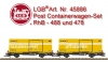 Spur G - Art.Nr. 45886 - Post Containerwagen-Set RhB