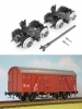 Art. No. 0005-0101-2 HSB rolling trestles - with Boerman closed freight wagon